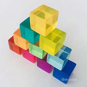 BAUSPIEL Lucent Cubes (10-delig)