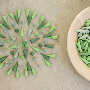 Grapat Mandala - Small Green Cones