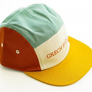 Grech & Co 5 Panel Hat - Fern + Buff