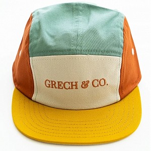 Grech & Co 5 Panel Hat - Fern + Buff