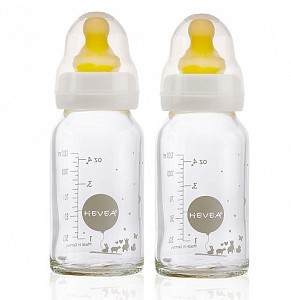Newborn Glazen Voedingsfles Wit 2 x 120ml