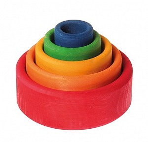 Grimms Red Set of Bowls - Rainbow Colors