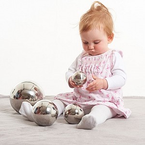 Sensorische Reflecterende Zilveren Ballen - Set van 4