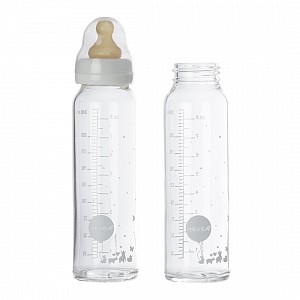 Newborn Glazen Voedingsfles Wit 2 x 240ml