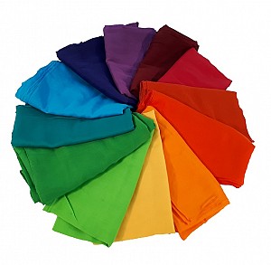 BAUSPIEL Play Cloths Rainbow (12-delig)