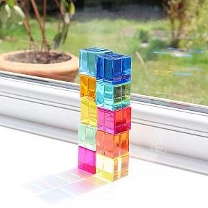 Lucent Cubes - Transparante Acryl Stenen Gekleurd (10-delig)