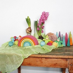Grimms Wooden Rainbow Forest - Pastel Colors