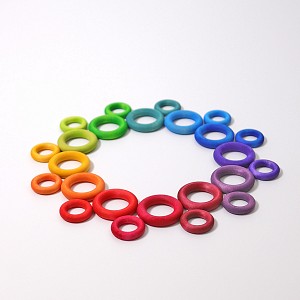 Grimms Building Rings Rainbow Colors