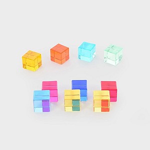 Lucent Cubes - Transparante Stenen Gekleurd (10-delig)