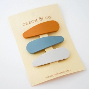 Grech & Co Snap Haarspeldjes - Golden Light Blue Buff