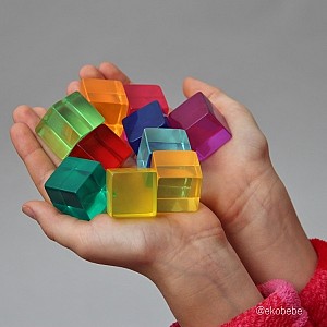 BAUSPIEL Lucent Cubes (10-delig)